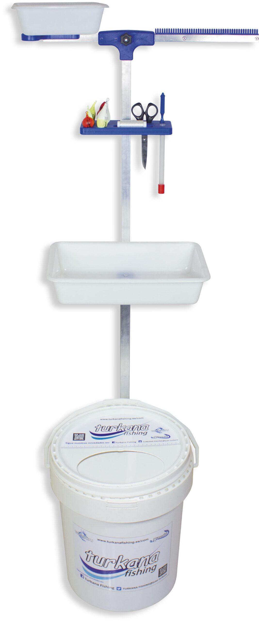 Soporte Aluminio con percha y bandeja SPARUS