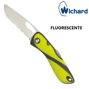 Navaja Wichard Offshore,hoja dentada, inox-19cm–FLUO
