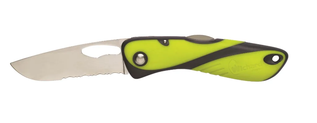 Navaja Wichard Offshore,hoja dentada, inox-19cm–FLUO - Imagen 3