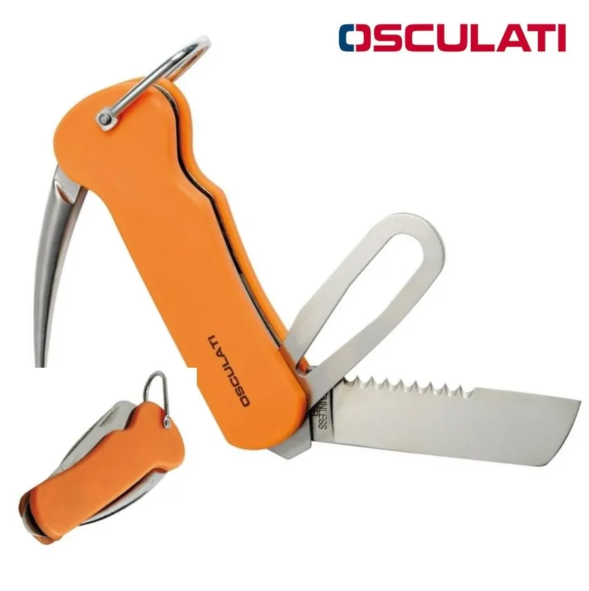 Navaja OSCULATI -abregrilletes-punzon- inox-16cm - Imagen 2