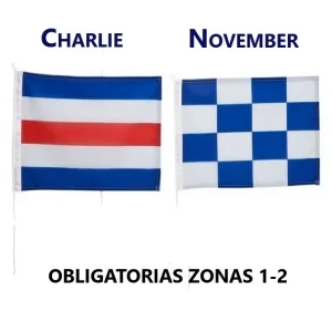 .Banderas Código C+N–30×45 ó 40x60cm–Zona 1 y 2